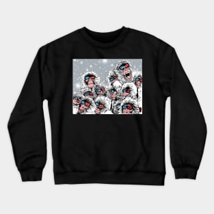 3D Snow Monkeys Crewneck Sweatshirt